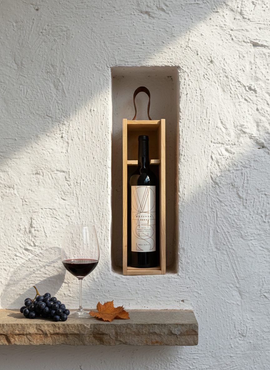 Caja de Madera con Vino Tinto Mexicano Motivos 2022 – Regalo Ideal